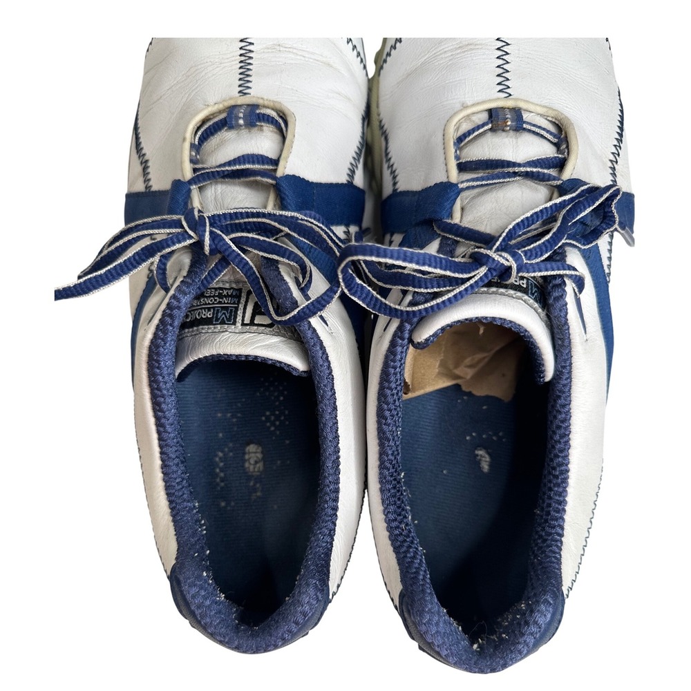 FootJoy M Project‎ Spikeless Golf Shoes Mens 10M White Blue Leather 55213 - Picture 6 of 8